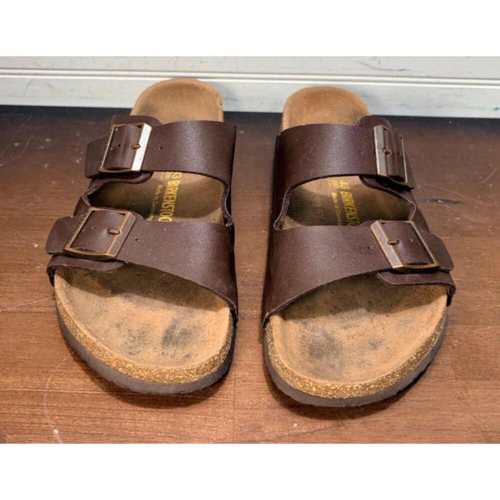 43 Birkenstock 280 Sandals Brown Leather Men's Shoes Regular Size M10 L12